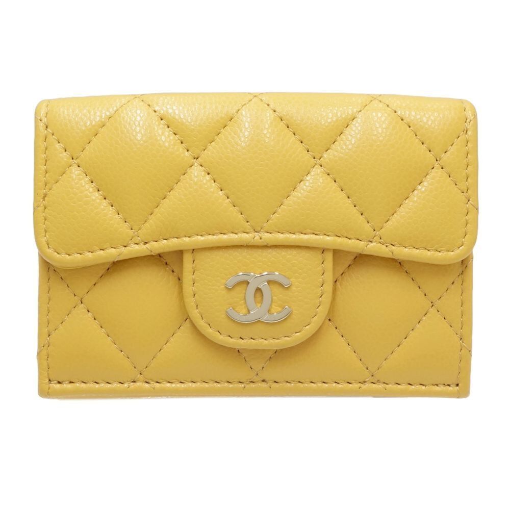 CHANEL Authentic Yellow Caviar Leather Wallet - Picture 1 of 10